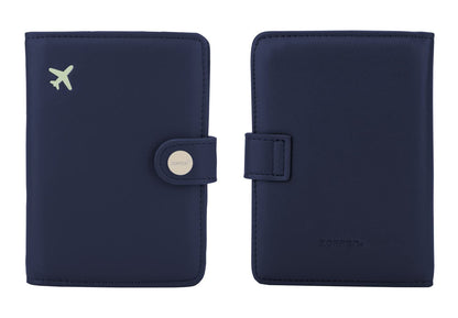 ZOPPEN Passport Holder Women Men, Passport Cover Travel Wallet Rfid Blocking Passport Wallet Cover Case Travel Essentials Document Organizer, Navy Blue