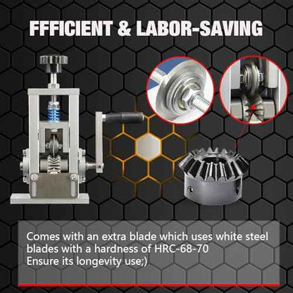 Wire Stripping Machine, Durable Aluminum Frame Upgraded Spring Design With One Extra White Steel Pressure Blade, 0.05''-1'' Wire Stripper