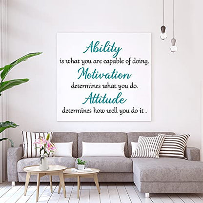 3 Sheets Vinyl Quotes Stickers, Inspirational Saying Wall Decals for Home, Office, School, Teen Dorm Room
