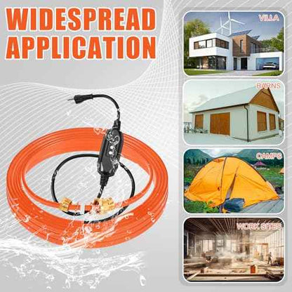 25 Ft In Pipe Heating Cable Prevents from Freezing, Internal Self Regulating Heat Trace Cable for Safe Drinking Water, 3/4 NPT Fitting, 120 V, 3 W/FT