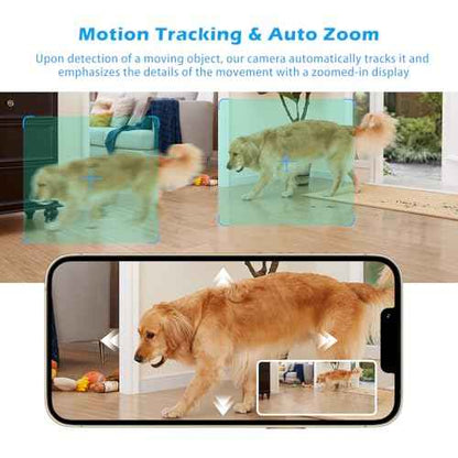 3MP Indoor Security Camera, 5G WiFi 360¡Æ Pan/Tilt Home Cameras for Baby Monitor/Pet/Elder/Kids/Bedroom, Auto-Focus and Zoom,Motion Tracking,2-Way Audio,Siren,3 Night Vision,Cloud&SD Card