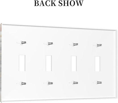 Decorative Art Light Switch Covers Lake & Pagoda in Fall Quad Toggle 4 Gang Wall Plate Switch plate Electrical Faceplate for Home Decor