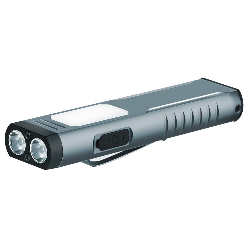 Annteneo Rechargeable EDC Flashlight, Small Flat Flash Light, Pocket Magnetic Flashlights, Sound Alarm, 7 Mode, CoB Side Light, Clip On Tactical Flashlight for Everyday Carry,Home,Camping,Emergency