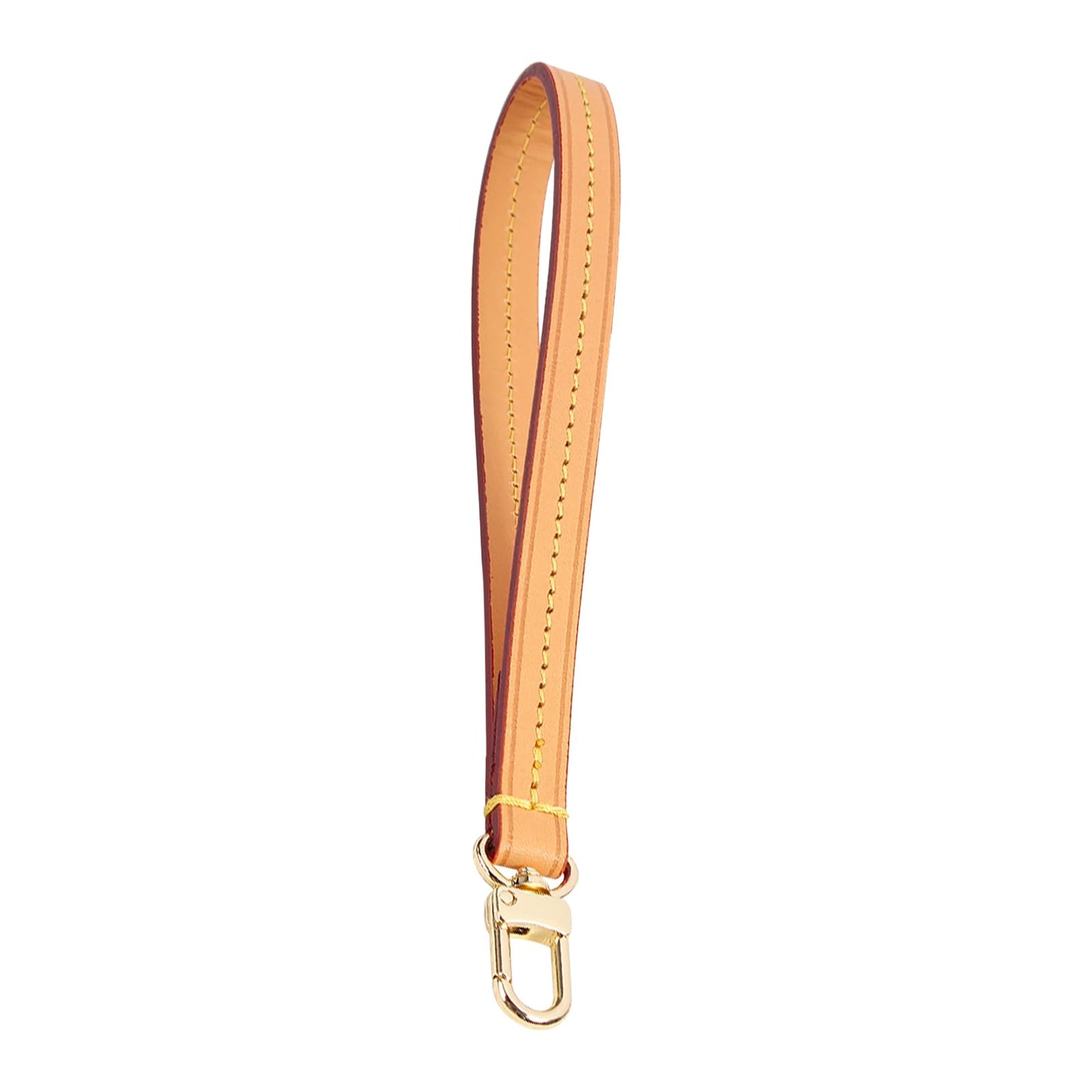 jiesinlov Purse Hand Wrist Strap,Vachetta Leather Replacement Wristlet Keychain Strap for Clutch Bag(Width:0.43in&Length:8.5in-Beeswax)