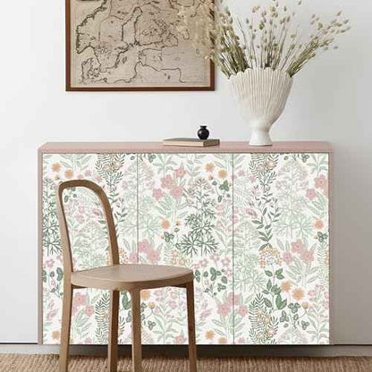 MelunMer Peel and Stick Wallpaper Boho Floral Contact Paper for Cabinets 78.7 in L 17.3In W Self Adhesive Removable Wallpaper for Bedroom/Bathroom Waterproof Nursery Botanical