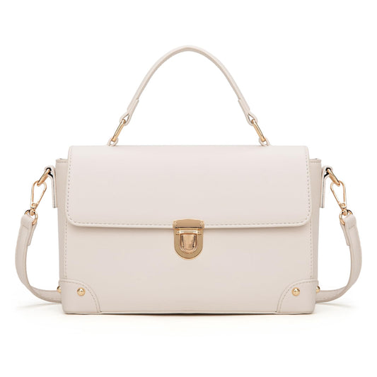 Milan Chiva Small Crossbody Purse for Women Elegant Top Handle Vintage Classy Handbags Designer Square Bags Color Block Shoulder Bag MC-589BG