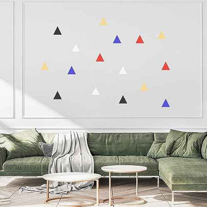 uxcell Acrylic Mirror Wall Stickers, 100Pcs Self Adhesive Removable Triangle Wall Decals for Home Living Room Bedroom Office DIY Decor (20mm, Black)