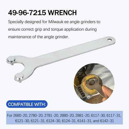 eaacaa 49-96-7215 Spanner Wrench for Milwauk-ee M18 Angle Grinder 2680-20,2780-20,2880-20,6117-30,6121-30,6124-30,6141-31,6142-31etc (1 PCS)