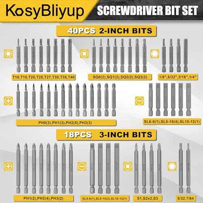 232PCS Ultimate Screwdriver Bit Set, Security Bit Set, Includes Magnetic Security Bits, Nut Driver, Ratchet Wrench, CR-V Steel Drill Bit Set