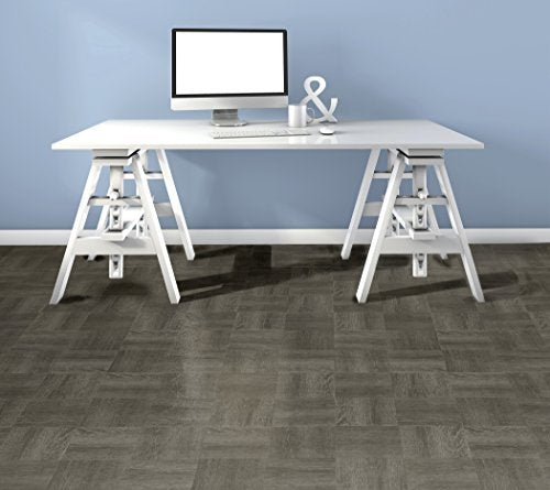Tivoli Self Adhesive Vinyl Floor Tiles, 45 Tiles - 12" x 12", Light Oak Plank-Look - Peel & Stick, DIY Flooring for Kitchen, Dining Room, Bedrooms, Basements & Bathrooms by Achim Home Decor