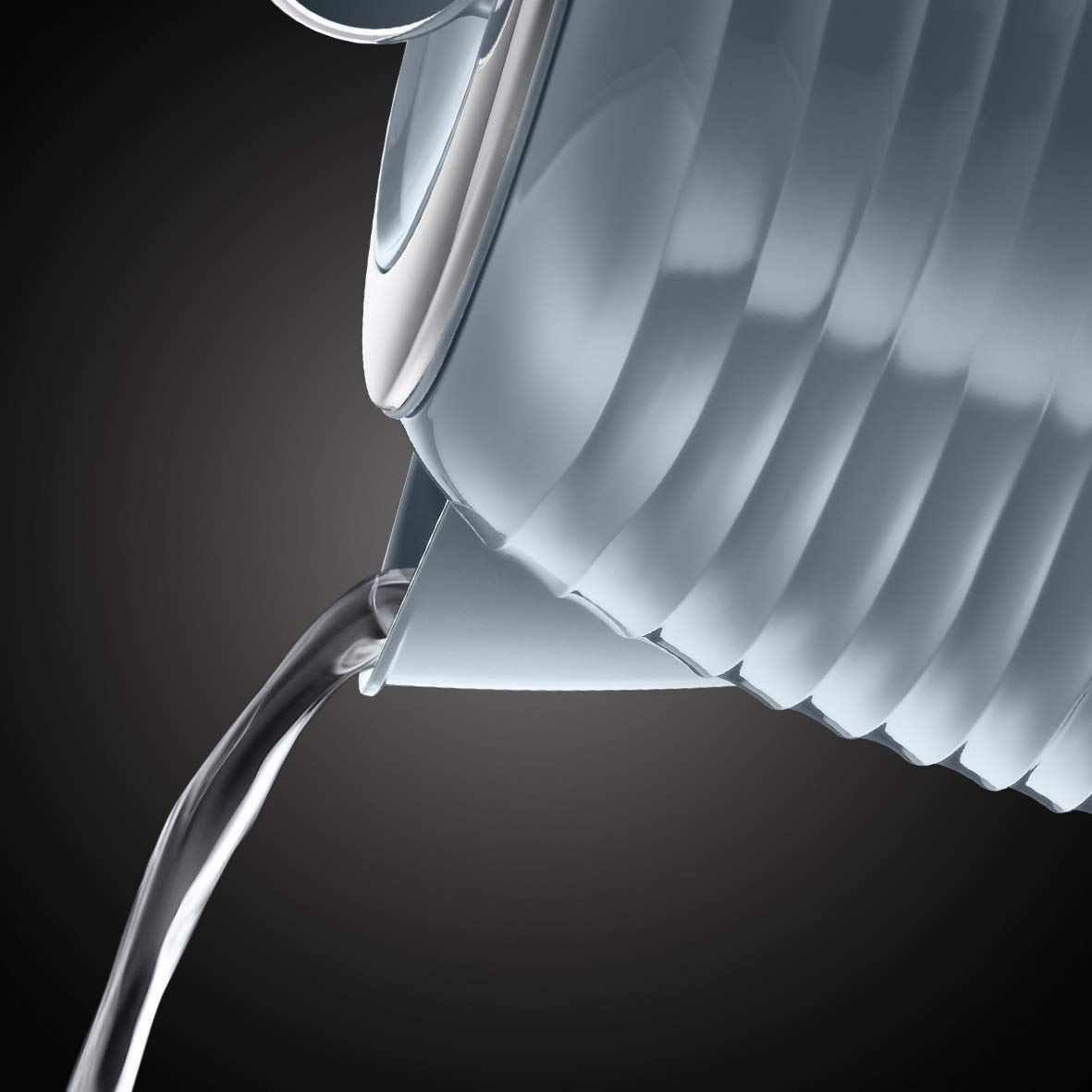 Russell Hobbs Inspire 24363-70 Kettle [1.7 L, 2400 W] Grey with High-Quality High-Gloss Structure (Quick Boil Function, Removable Limescale Filter, Water Level Indicator, Removable Lid)