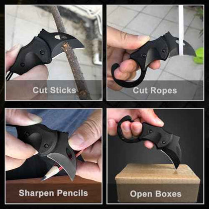 Small Pocket Knife for Men Women, Carabiner Mini Keychain EDC Gadgets Box Cutter Folding Knives for Indoors Outdoors, Gifts Stocking Stuffers for Him and Her