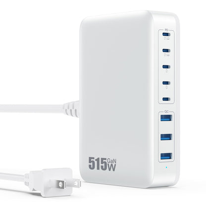 USB C Charger 200W USB C Charger Block,Upgraded GaN III 8-Port Fast Charging Station Hub,PD 65W Laptop Charging Adapter Compatible with MacBook Pro/Air,DELL,Steam Deck,iPhone 16/15/14,Galaxy S23/22