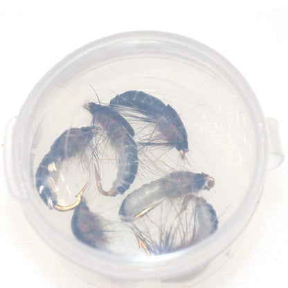 Greatfishing 6pc #12 Super Sturdy Realistic Nymph Scud Flies for Trout Nymph Beadhead Fishing Wet Assortment Flies