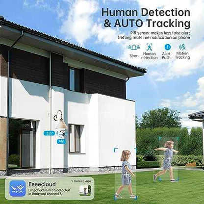 WESECUU Light Bulb Security Camera -5G& 2.4GHz WiFi 2K Security Cameras Wireless Outdoor Motion Detection and Alarm,Two-Way Talk,Color Night Vision,Human Detection, Bulb Camera Compatible with Alexa