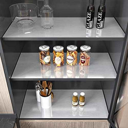 Silver Metal Look Stainless Steel Contact Paper Peel and Stick Countertops Waterproof Contact Paper for Appliance Paint Glossy Self Adhesive Wallpaper Vinyl Wrap for Appliance Covers 15.8''x78.7''