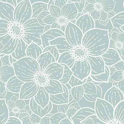 GloryTik Peel and Stick Wallpaper Boho Floral Contact Paper Grey Green Removable Self Adhesive Wall Paper Stick on Wallpaper for Bedroom Bathroom Cabinets Decor Vinyl Roll 17.3"¡¿ 78.7"