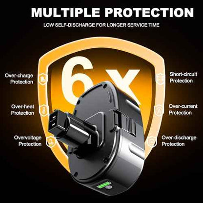 7.0Ah Replacement for Dewalt 18V Battery DC9096 DC9098 DC9099 DW9095 Lithium Battery, Compatible with Dewalt 18 Volt Cordless Power Tools & Charger