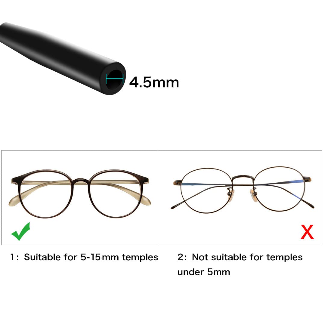 Festty Glasses Strap Sports 3 pcs, Eyeglasses Strap Holder for Kids Women Men, Adjustable Sunglasses lanyard string chain，Reading eye glasses holders around neck, Eyewear Retainer (Black)
