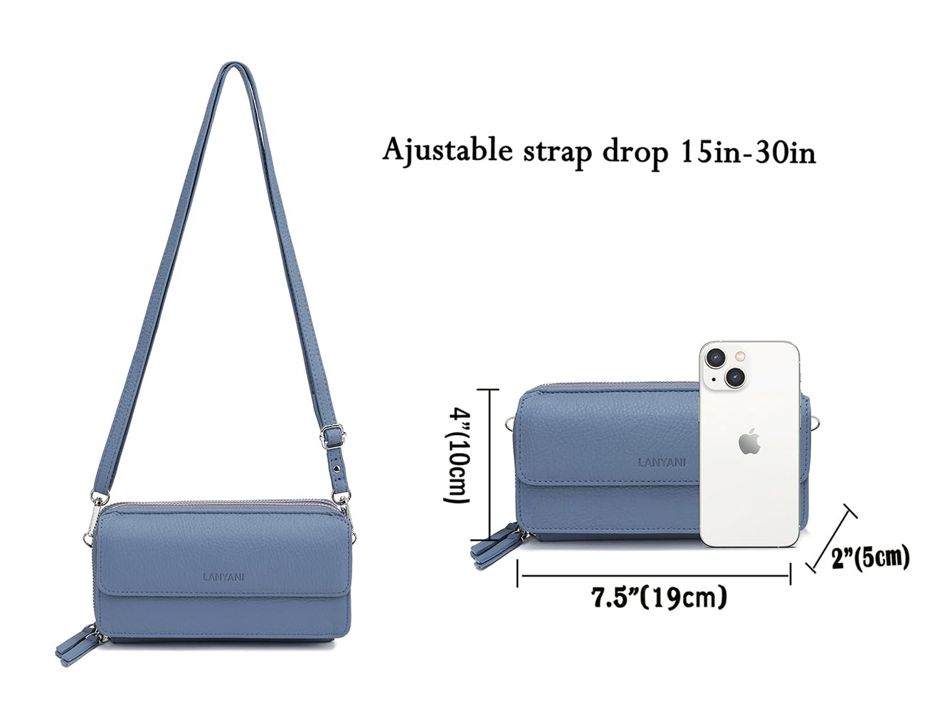 Lanyani Small Crossbody Purses For Women,RFID Phone Clutch Wallet Mini Over The Shoulder Bags Ladies Handbag