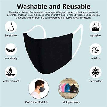 Primeware Protective Reusable Face Mask 2 Layers Cloth Mask (Pack of 2) (Ornate Floral)