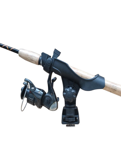 Brocraft Fishing Rod Holder with Kayak Track Mount | Baitcaster & Spinning Reel Rod Holder for Boat, Kayak & Track Systems