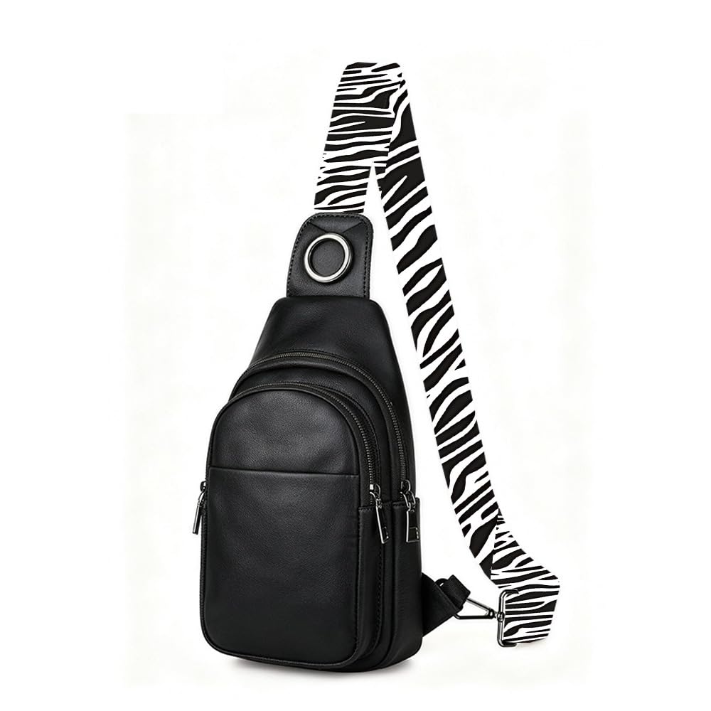 WDESYADMS Adjustable Replacement Bag Strap 55.1×2 Inch Zebra Print Wide Shoulder Crossbody Purse Strap with Metal Hooks Comfortable Lightweight Handbag Strap Replacement for Tote Messenger Bag