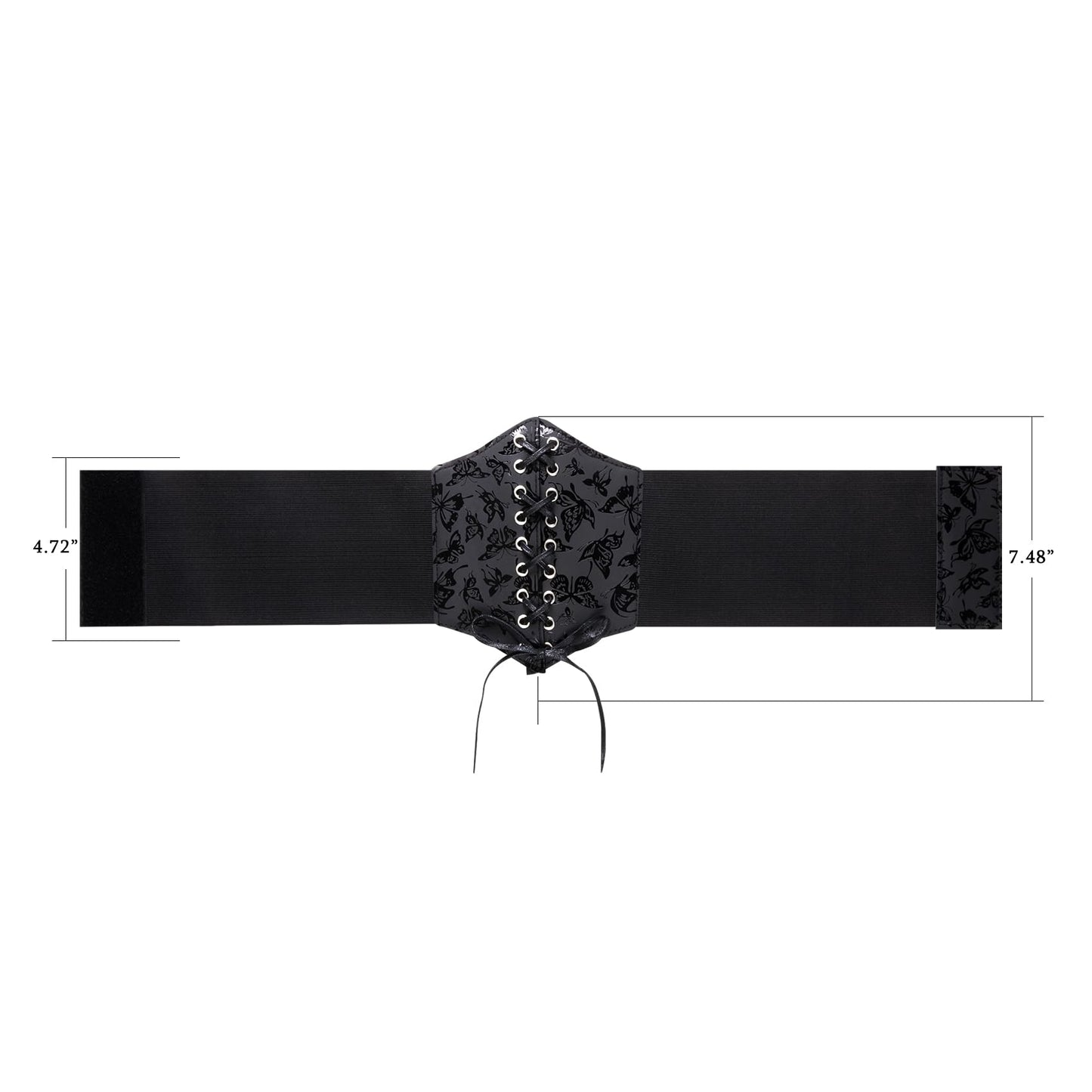 Barry.Wang Women’s Renaissance Corset Belt Lace-up Tied Waspie Wide Elastic Waist Belts for Women