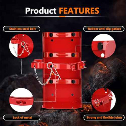 Heavy Duty Vehicle Bracket,Fire Extinguisher Brackets&Mounts-St12 Steel Red, Fit 20lb Dry/10lb Co2 Extinguisher-for School,Garage,Vehicle,Boat,Truck Generic Replacement for 810 by amerex