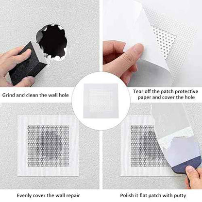 6PCS 4¡± Drywall Repair Kit, Aluminum Wall Patch with Galvanized Plate, Self Adhesive Fiberglass Dry Wall Hole Patches for Drywall Ceiling Sheetrock