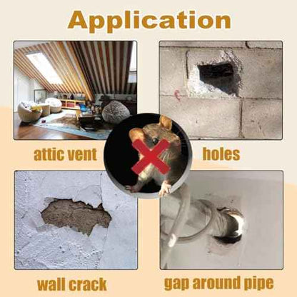 1Pack Steel Wool for Mice Control 3.2" x10.5 ft Wool, Gap Filler for Home & Garage, DIY Bundle with Gloves & Scissors