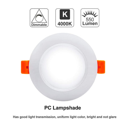 YGS-Tech Smart 3 Inch LED Recessed Lighting RGB WiFi Downlight, 5W Compatible with Alexa and Google Home, Dimmable RGB & CCT 2700-6500K Color Changing, 120V Ceiling Light with LED Driver (4 Pack)