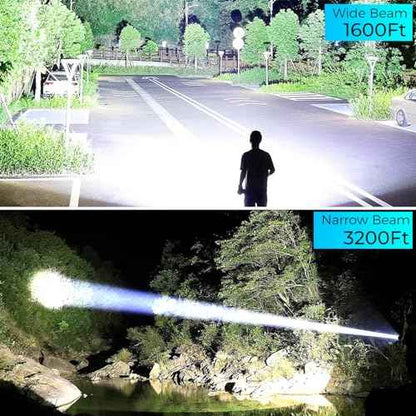 Rechargeable Flashlights High Lumens, 9000 Lumen Super Bright Led Flash Light, Powerful Flashlight with 7 Modes, COB Light, IPX7 Waterproof for Camping, Emergencies