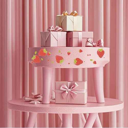 8 Pages 184 Pieces Strawberry Stickers Waterproof Strawberry Wall Stickers Removable Fruit Wall Decals for Girls Bedroom Dorm Dining Room Kitchen Bathroom Waterproof Decor (8, Red)
