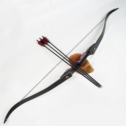 PMZ Recurve Bow and Arrow Set, Newset Professional Aldults Archery Hunting Bow Kit, 60'' Wooden Takedown Bow, for Youth Beginners to Advanced Outdoor Practice & Hunting, Right Hand, 25 lbs
