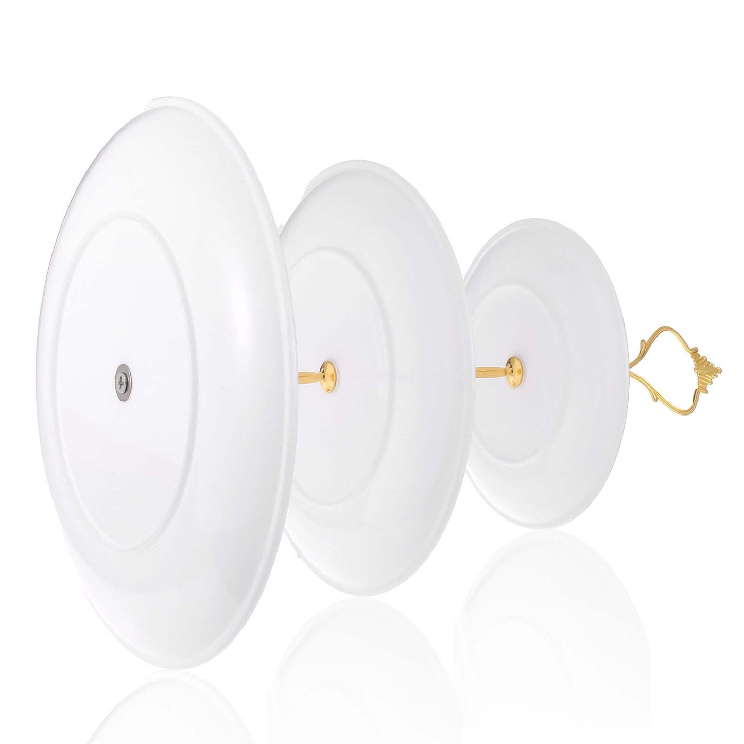 wutfuooo 3 Pack Tiered Cupcake Stand, Plastic Cupcake Stand Tower, 3 Tier Round Shape Dessert Serving Tray, White Cookie Candy Buffet Stand for Tea Party, Baby Shower, Wedding, Birthday, Christmas