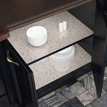 Livelynine Waterproof Contact Paper Granite Gold Peel and Stick Countertops Granite Look Film Kitchen Counter Top Vinyl Wrap Self Adhesive Wallpaper Sticky Laminate Countertop Covers Table 15.8x78.8