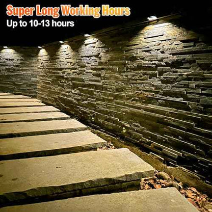 Solar Fence Lights, Warm White & RGB Fence Lights Outdoor Step Lights Outdoor Waterproof LED Solar Lighting for Outside, Backyard, Patio, Deck, Stair Handrail, Pool and Wall(12 Pack,Black)