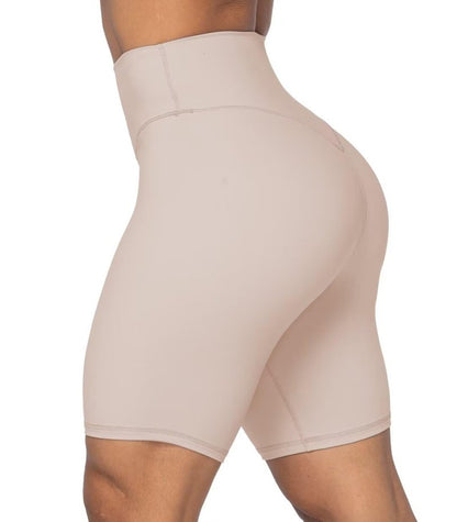 Sunzel No Front Seam High Waist Biker Shorts for Women, Squat Proof Yoga Workout Gym Bike Shorts 8" Inseam Creamy Skin X-Small