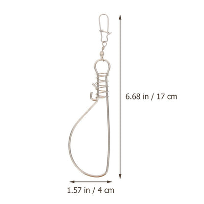 BESPORTBLE 10Pcs Fishing Stringer: Fish Lock Knot, Stainless Steel Fish Stringer Clip, Heavy Duty Wire Rope Lock Cable for Outdoor Fishing