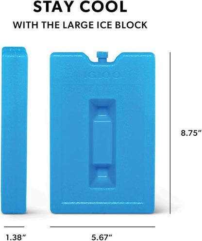Igloo Maxcold Ice Block - Durable Insulated Ice Pack for Long-Lasting Coolness | 10 lbs