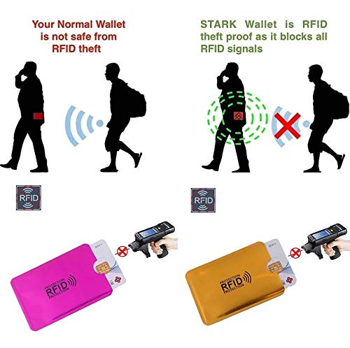 JUMISEE (60 Pack) Holographic RFID Blocking Sleeves, Card Holder Blocking Bank Anti thief Wallet Protect Case Credit Cards Case Safety Identity Theft Prevention