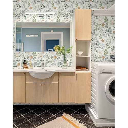 MelunMer Floral Wall Paper Peel and Stick Wallpaper Boho Leaf Contact Paper for Drawers Cabinets Self Adhesive Removable Wallpaper for Bedroom Bathroom Waterproof Botanical Green17.3 x78.7