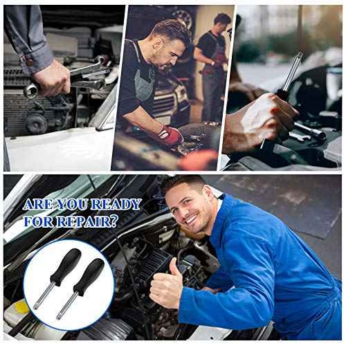2 Pieces of 1/4 Inches Drive Spinner Handle Socket Driver Handle for Car Repair, Black