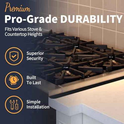 Upgrade 316 Stainless Steel Stove Gap Covers, 2 Pack Stove Gap Filler ALMCALS Stove Gap Guards Range Trim Kit Heat Resistant Oven Gap Filler Between Stovetop and Counter