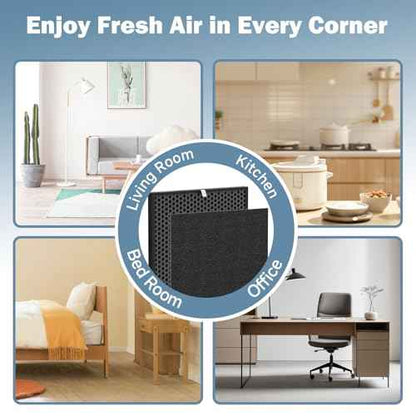Premium Replacement Filter Compatible with AD3000 Air Purifi-er, Includes 2 Activated Carbon Filters + 4 Pre-filters