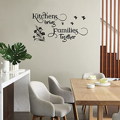 Kitchens Bring Families Together Kitchen Wall Decor Stickers Vinyl Art Mural Home Decoration Quotes