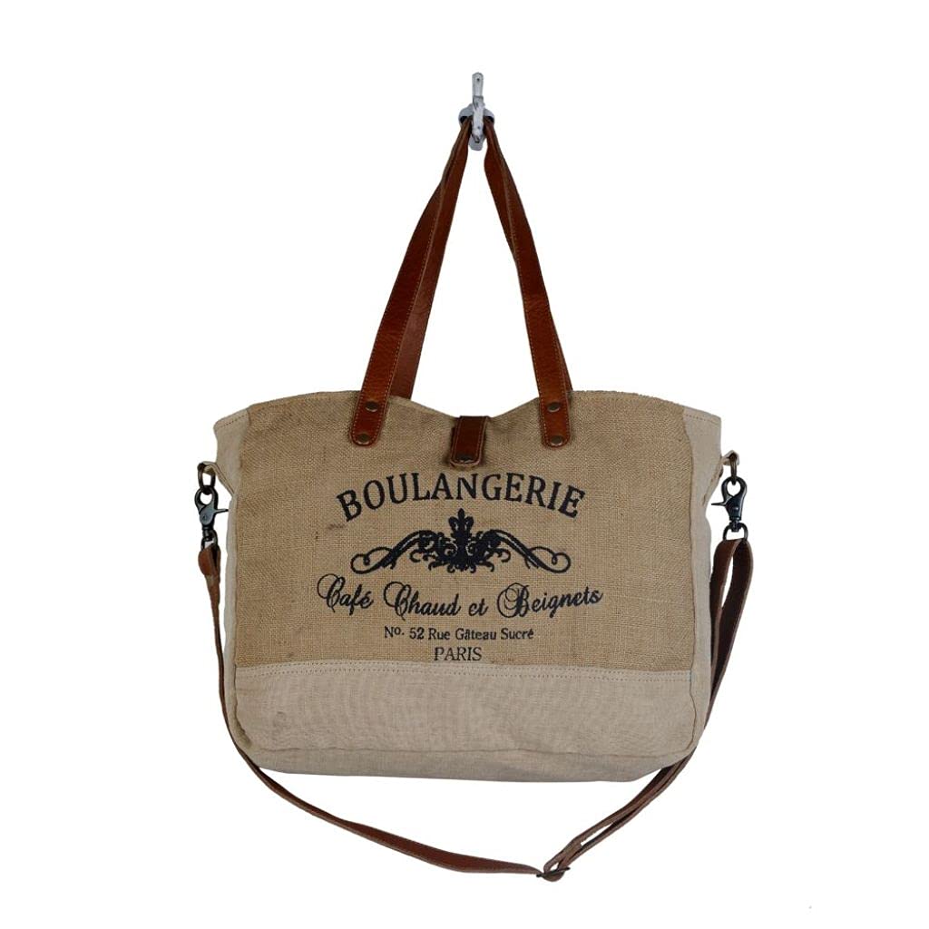 Myra Bag Wholesome Organic Boho Purses for Women - Canvas Fabric Market Bag, Boho Handbags for Women with Leather Accents, Chic Military Aesthetic, Casual Cloth Purses for Everyday, Shopping