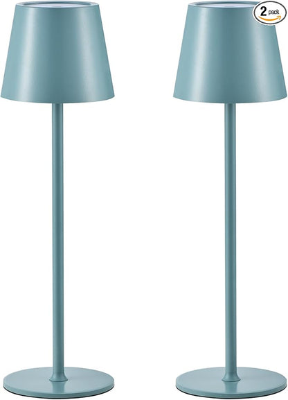 BGFHome Cordless Table Lamp LED Desk lamp,5000mAh Rechargeable Touch Night Light Wireless Minimalist Design for/Restaurant/Bedroom/Bars/Outdoor Party/Camping/Coffee Shop 2Pack