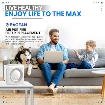Bagean AP-1512HH Filter Compatible with Coway Airmega AP-1512HH & 200M Air Purifier - Fit Coway Filter Replacement - H13 True HEPA Filters Removes 99.97% particles Freshens the Air (3 HEPA + 6 Carbon)